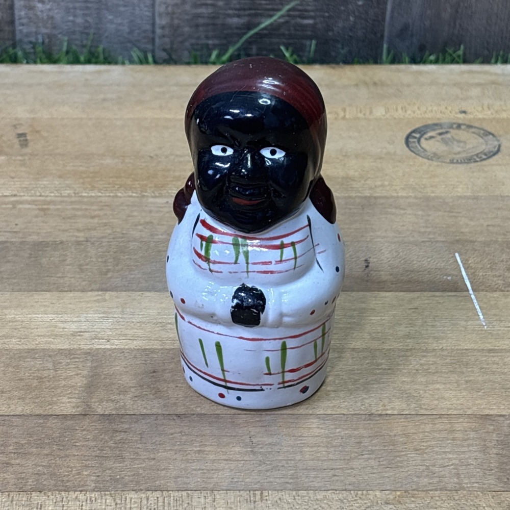 Antique 1920s 1930s Ceramic Figural Bell Folk Art Art Deco Collectible Decor